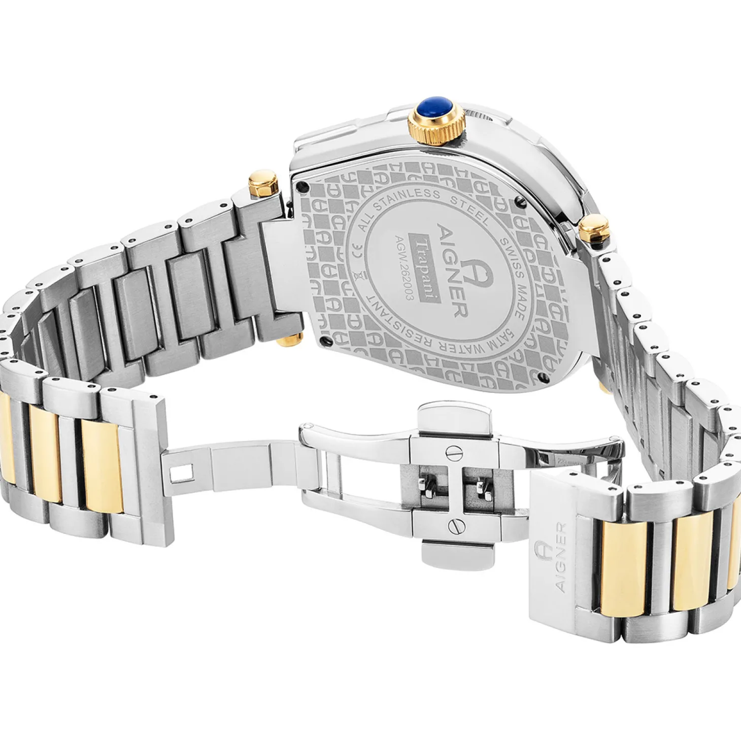 AIGNER Trapani Herren Uhr Silber‑Gold AGW.262003