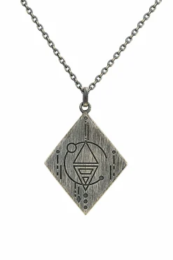 Anhänger mit Kette 925/- Silber matt oxidiert Tattoo Motiv 41185156661342