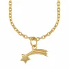 Anhänger mit Kette 925/- Sterling Silber vergoldet Sternschnuppe 41184547471454