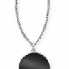 Anhänger mit Kette 925 Sterling Silber rhodiniert Onyx 41183847219294