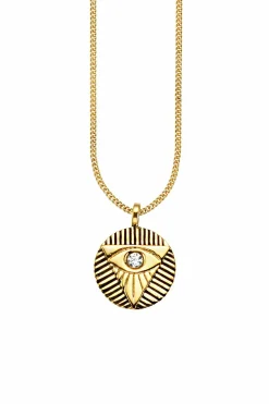 Anhänger mit Kette 925/- Sterling Silber vergoldet Zirkonia 41178867302494