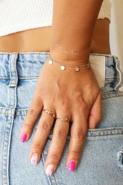 Armband 925 Silber rosévergoldet Plättchen Boho 41185082474590