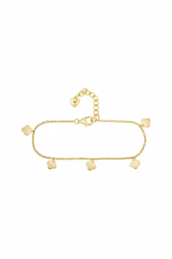 Armband 925 Sterling Silber gelb vergoldet Anhänger Clover Kleeblatt 41184963231838