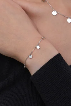 Armband 925 Sterling Silber rhodiniert Plättchen Boho 41184556580958