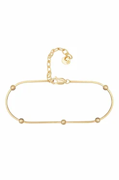 Armband 925/- Sterling Silber vergoldet Schlangenkette vierseitig diamantiert mit Kugeln 41184792641630