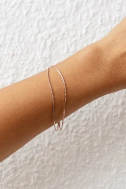 Armband 925/- Sterling Silber rosé vergoldet zweireihige Venezianer Kette 41184681689182