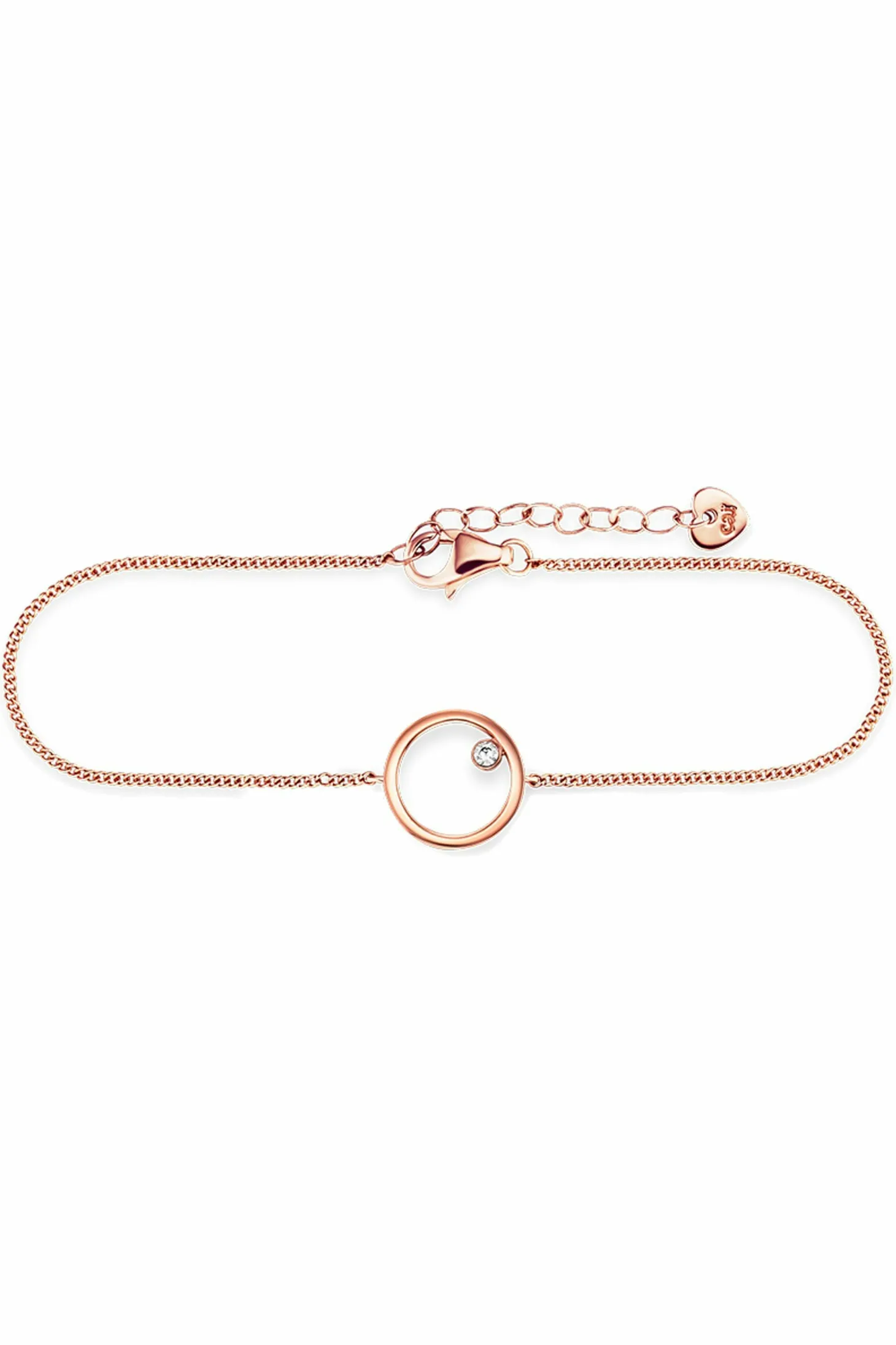 Armband 925 Sterling Silber rosé vergoldet Zirkonia Kreis 41178865926238