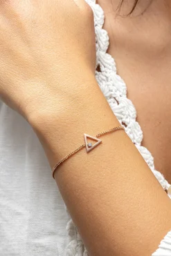 Armband 925 Sterling Silber rosé vergoldet Dreieck Zirkonia 41184572833886