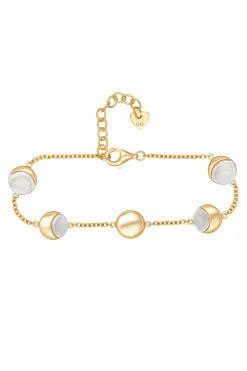 Armband 925/- Sterling Silber bicolor Mondzyklus Luna 41184532889694