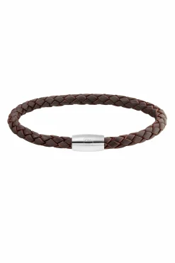 Armband Edelstahl Leder braun 23cm 41184438845534