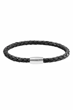 Armband Edelstahl Leder schwarz 23cm 41184440844382