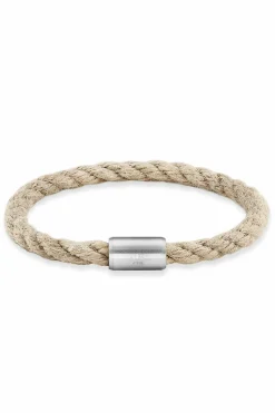 Armband Edelstahl Textilband creme 20cm 41184428916830