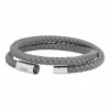 Armband Leder grau 21cm + Verlängerung Wickelarmband 41185221902430