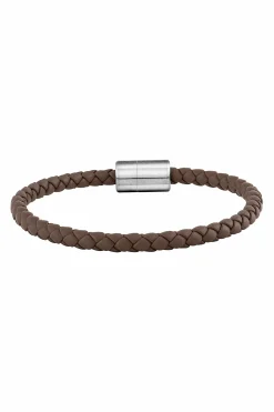 Armband Leder olivenblattgegerbt braun Stahl 41185117339742