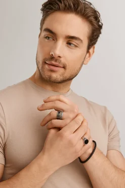 Armband Leder olivenblattgegerbt schwarz 41185116455006