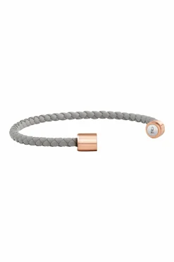 Armband Leder olivenblattgegerbt grau rosé 41185117241438