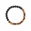 Armband Stretch-Armband Tigerauge & Onyx 21cm 41576081784926
