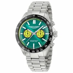 ASTON MARTIN Herren Armbanduhr Chronograph AML ICON grün, silber MTIS1F502