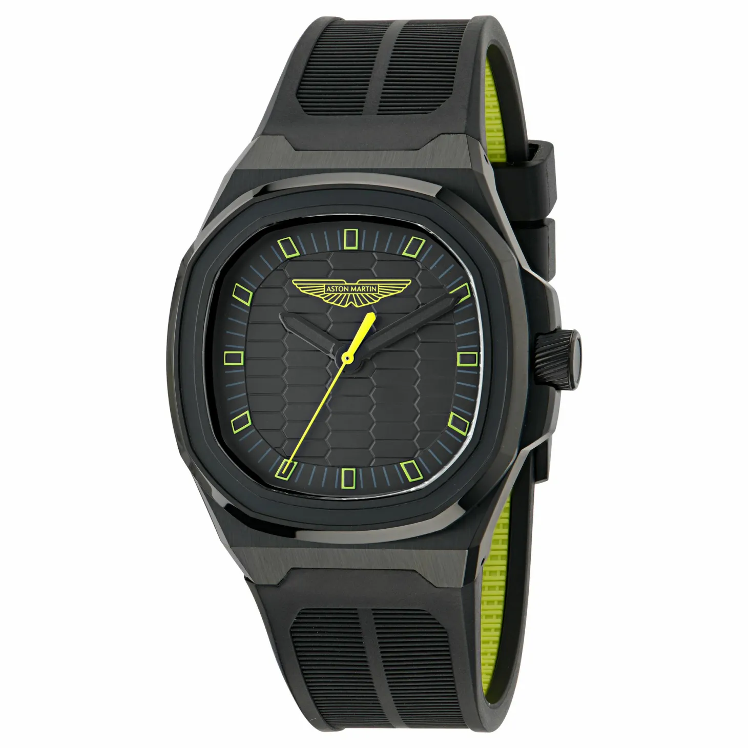 ASTON MARTIN Herren Armbanduhr AML ICON Schwarz/Lime MTIG1F503