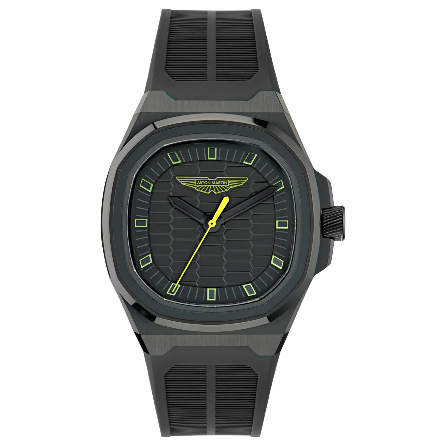 ASTON MARTIN Herren Armbanduhr AML ICON Schwarz/Lime MTIG1F503
