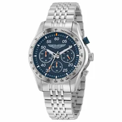 Aston Martin Herren Chronograph AML Thrill MTRS1F503 Edelstahl Blau 42 mm