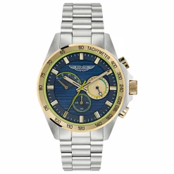 Aston Martin AML Thrill MTRH1F505 Herren‑Armbanduhr Edelstahl 44 mm Blau Zifferblatt