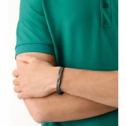 Aston Martin Armband Herren AML ICON Edelstahl Schwarz MJIBF5BM4