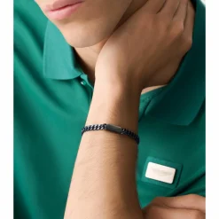 ASTON MARTIN Armband Herren AML ICON Edelstahl Blau/Schwarz MJIUF5BM6