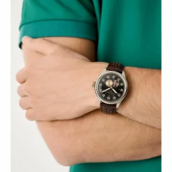 Aston Martin Automatikuhr Herren Uhr AML Timeless Braun Leder MTTS1F501