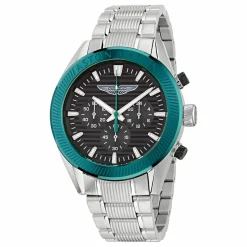 Aston Martin Herren Armbanduhr AML Icon mit austauschbaren Armband und Gehäuse 45 mm Schwarz Edelstahl MTIB1F501