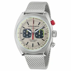 ASTON MARTIN Herren Armbanduhr AML TIMELESS MTTS2F501 Silber Chronograph