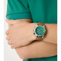 Aston Martin Herrenchronograph AML Thrill MTRS1F501 Grün/Silikon 42 mm