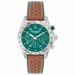 Aston Martin Herrenchronograph AML Thrill MTRS1F501 Grün/Silikon 42 mm