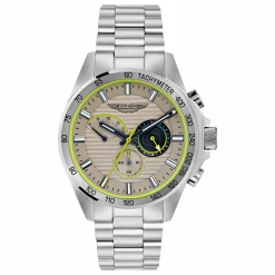 ASTON MARTIN Herrenuhr AML Thrill HLC W MTRH1F504 Silber Beige Edelstahl