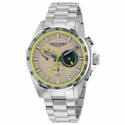 ASTON MARTIN Herrenuhr AML Thrill HLC W MTRH1F504 Silber Beige Edelstahl