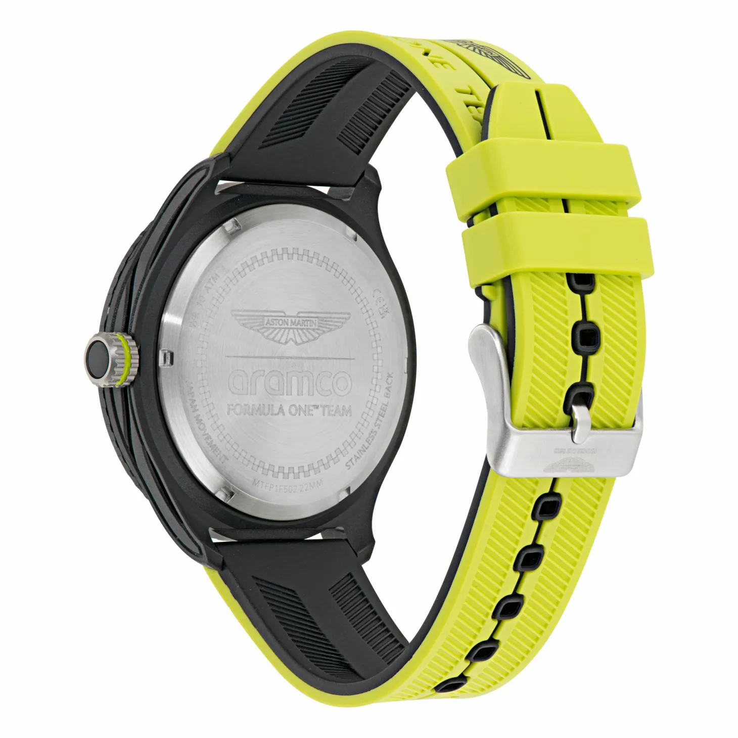 Aston Martin Herrenuhr Formula 1 Quartz 46 mm Schwarz Silikon MTFP1F502