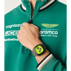 Aston Martin Herren­uhr Formula 1 Chronograph 44 mm Grau/Silikon MTFO1F504