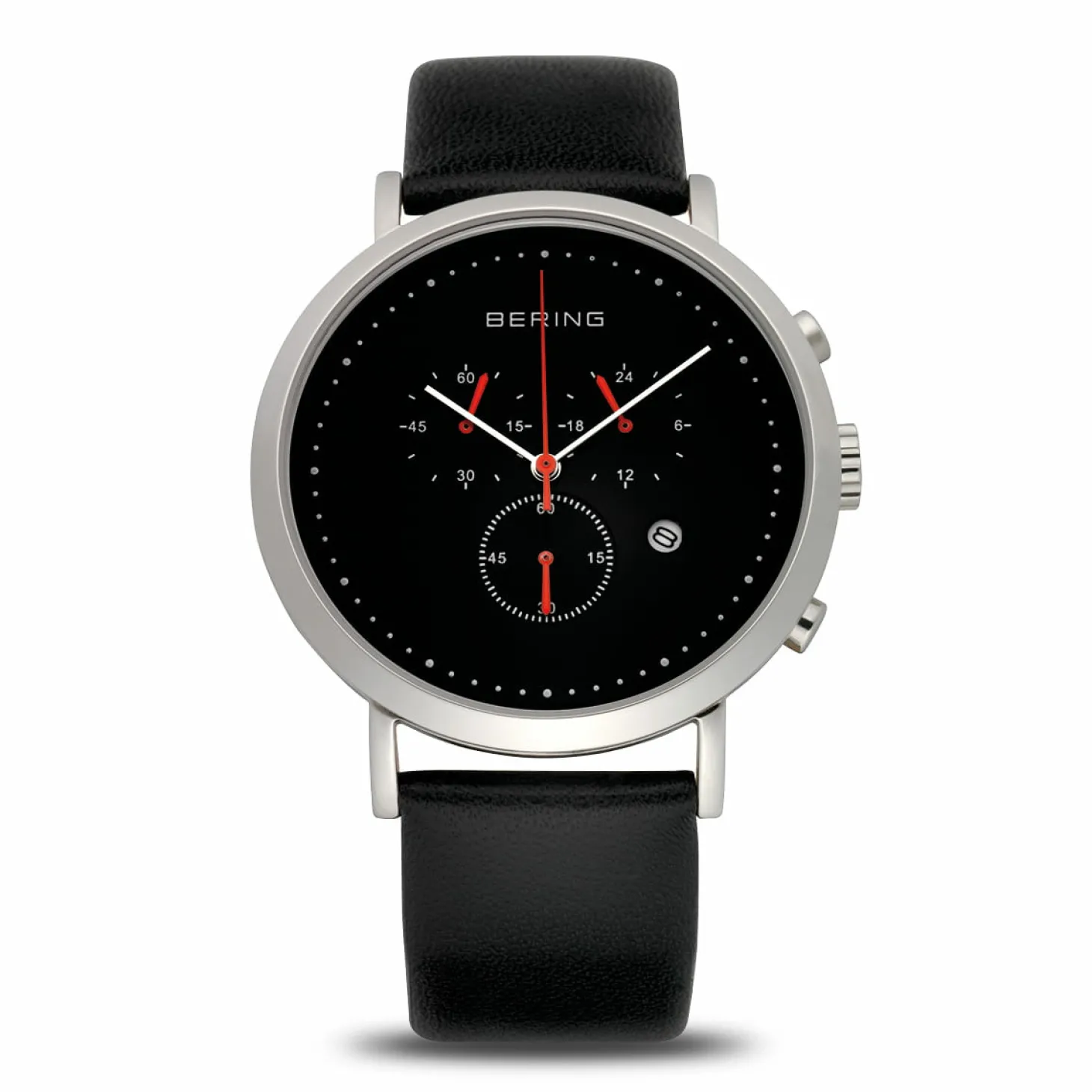 BERING Classic Unisex Uhr in Silber Glänzend mit Saphirglas und Edelstahlgehäuse