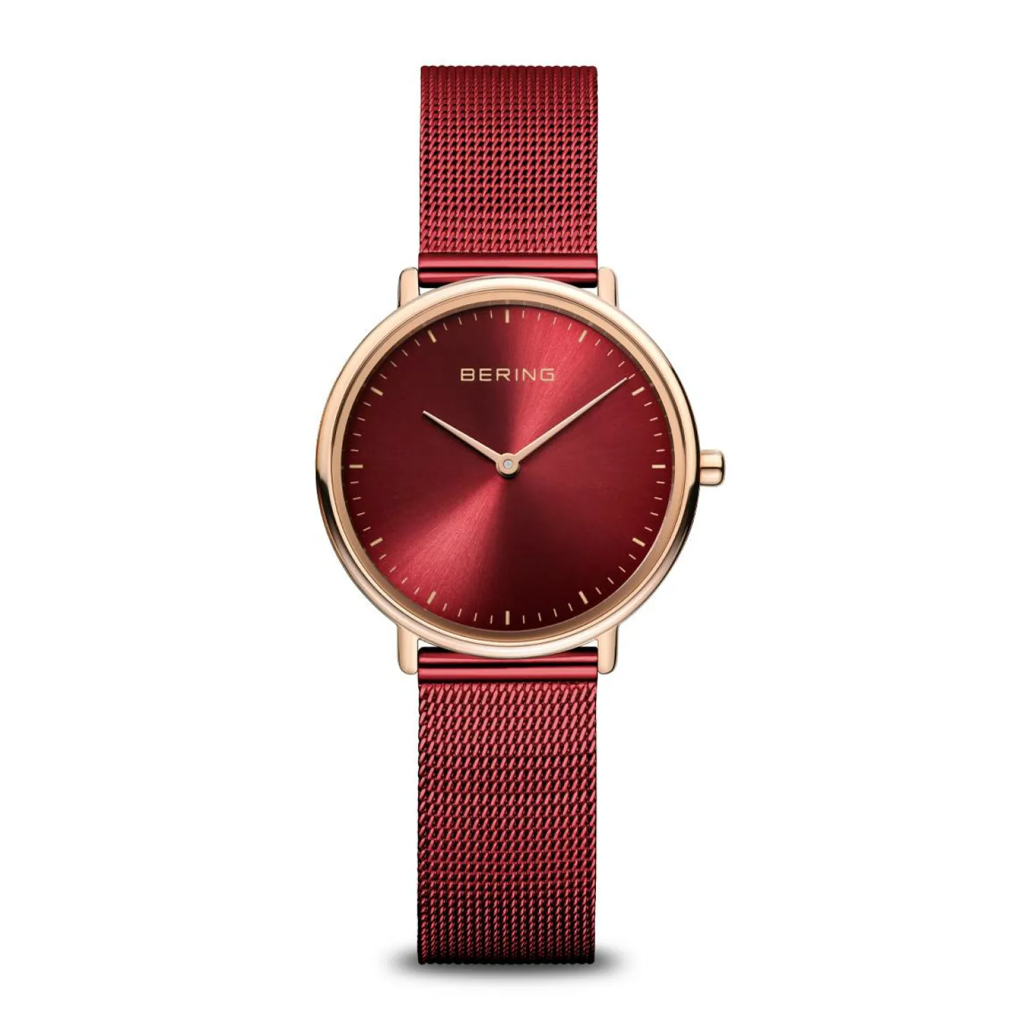 Bering Damen Armbanduhr Ultra Slim 29 mm Armband Milanaise 15729-363