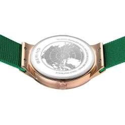 Bering Damen Armbanduhr Classic 34 mm 3 ATM Saphirglas SWAROVSKI ELEMENTS Slim Design Armband Milanaise 12934-868