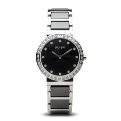 Bering Damen Armbanduhr Ceramic 29 mm Armband Edelstahl, Keramik 10729-702