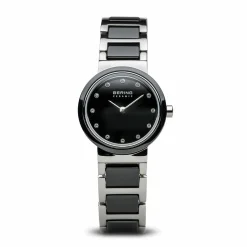 Bering Damen Armbanduhr Ceramic 25 mm Armband Edelstahl silber 10725-742