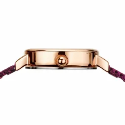 Bering Damen Armbanduhr classic Roségold mit Lila Milanaise Armband 11022-969