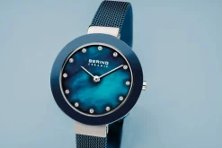 Bering Damen Armbanduhr Ceramic 29 mm Armband Milanaise 11429-387