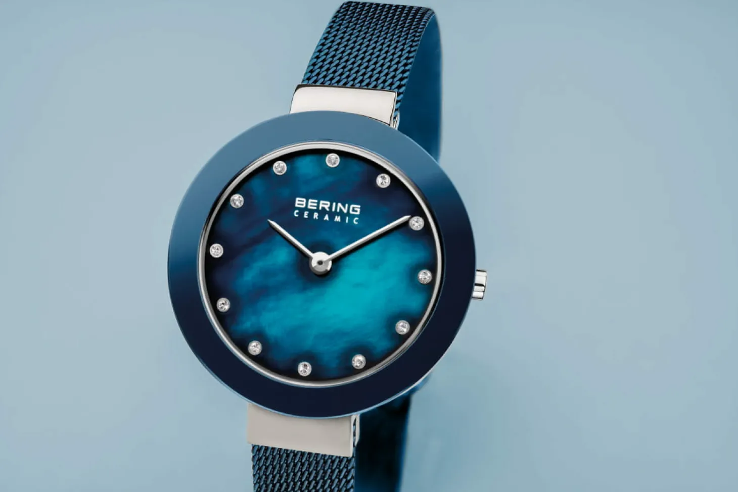 Bering Damen Armbanduhr Ceramic 29 mm Armband Milanaise 11429-387