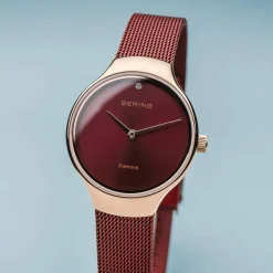 Bering Damen Armbanduhr Charity 26 mm Armband Milanaise 13326-Charity