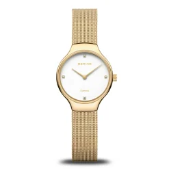 Bering Damen Armbanduhr gold, weiß Classic 13326-334
