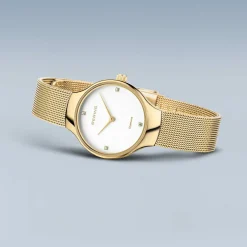 Bering Damen Armbanduhr gold, weiß Classic 13326-334