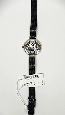 Bering Damen Armbanduhr Roségold glänzend, Blaues Perlmut-Zifferblatt Swarovski Elementen 1429-367