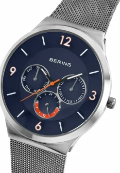 Bering Herren Armbanduhr Classic 41 mm Armband Milanaise silber 33441-007